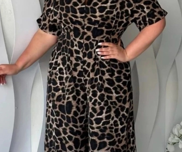 Комбинезон женский крупный принт